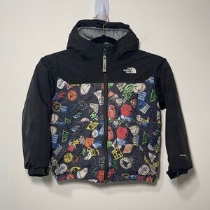 The North Face Toddler Boys Black DryVent Hooded Winter puffer Jacket Coat in 5T